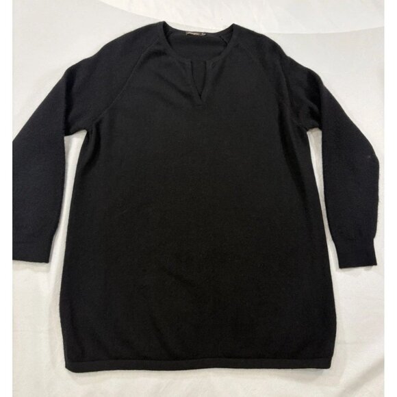 J McLaughlin 100% Cashmere Black Crew neck Sweater Size M - Picture 4 of 7